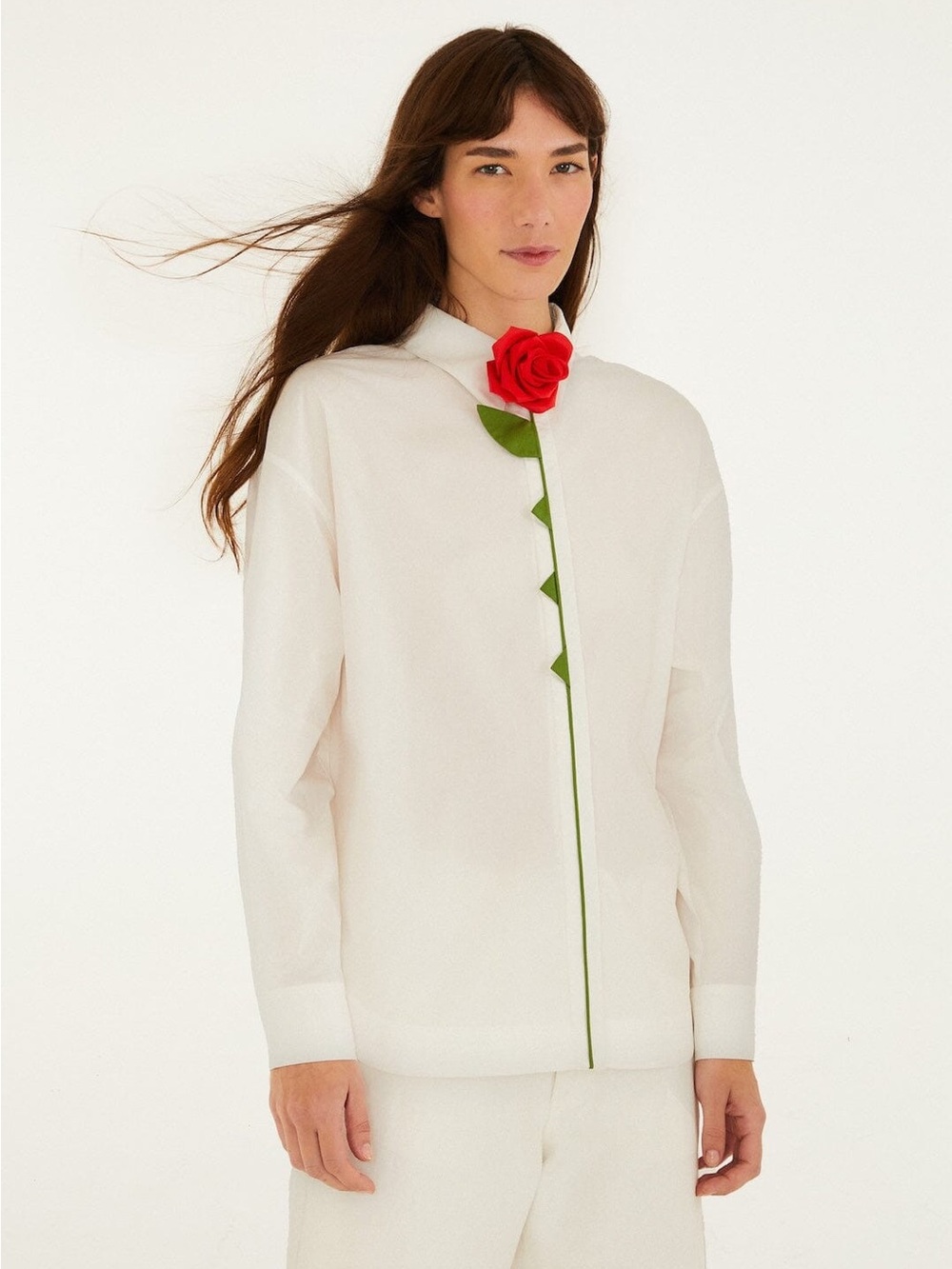 Farm Rio: OFF WHITE ROSY SHIRT - Picture 3 of 11